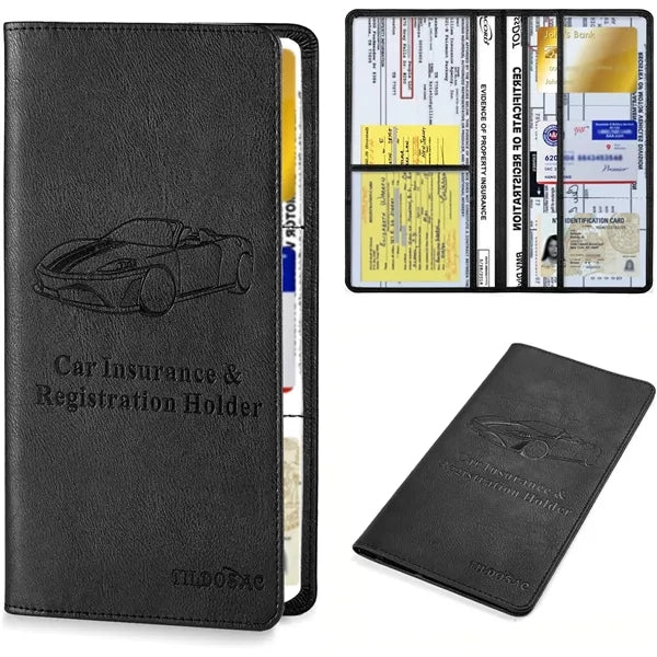 Leather Car Registration and Insurance Card Holder