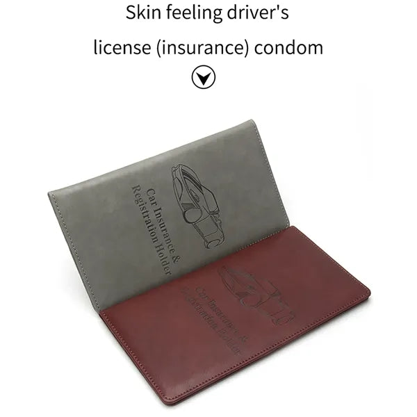 Leather Car Registration and Insurance Card Holder