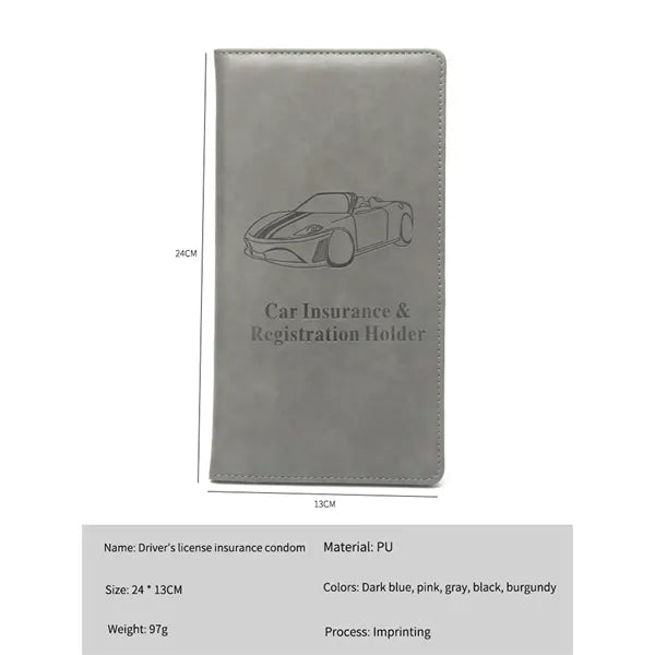 Leather Car Registration and Insurance Card Holder