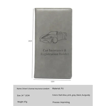 Leather Car Registration and Insurance Card Holder