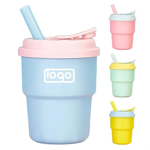 12oz Children's Silicone Straw Cup - BPA-Free & Spill-Proof