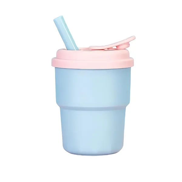 12oz Children's Silicone Straw Cup - BPA-Free & Spill-Proof