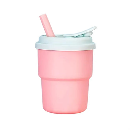 12oz Children's Silicone Straw Cup - BPA-Free & Spill-Proof