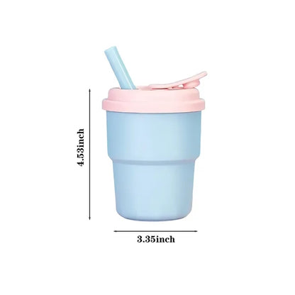 12oz Children's Silicone Straw Cup - BPA-Free & Spill-Proof