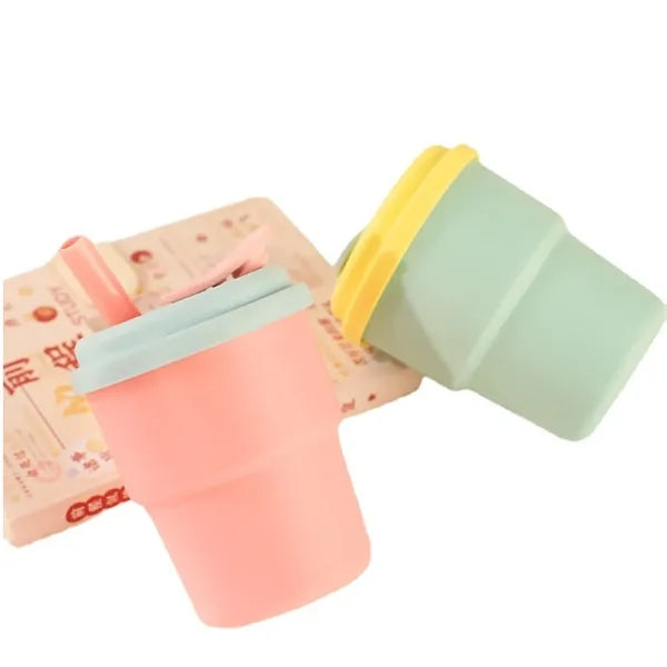 12oz Children's Silicone Straw Cup - BPA-Free & Spill-Proof