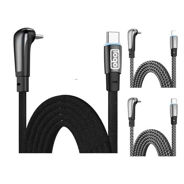 60W Vehicle Elbow Cable - Fast Charging & Data Transfer