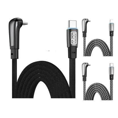 60W Vehicle Elbow Cable - Fast Charging & Data Transfer