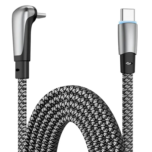 60W Vehicle Elbow Cable - Fast Charging & Data Transfer
