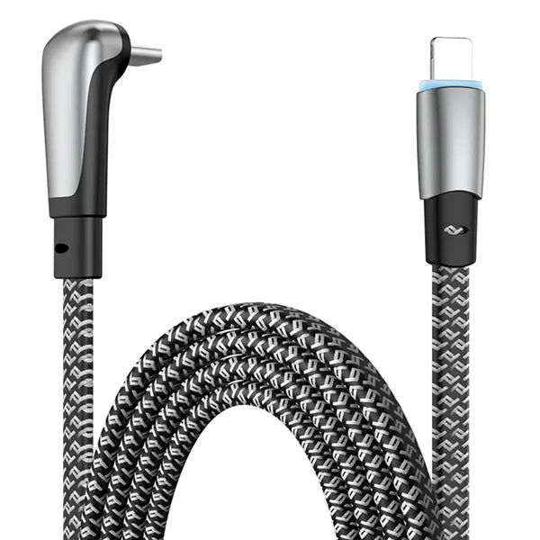 60W Vehicle Elbow Cable - Fast Charging & Data Transfer