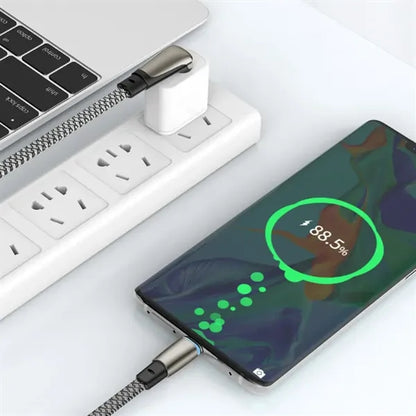 60W Vehicle Elbow Cable - Fast Charging & Data Transfer