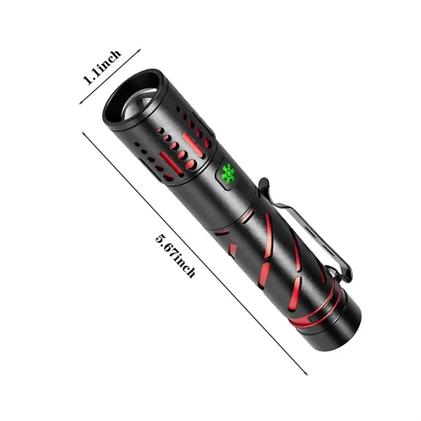 Aluminum Outdoor Laser Flashlight -Waterproof & Rechargeable