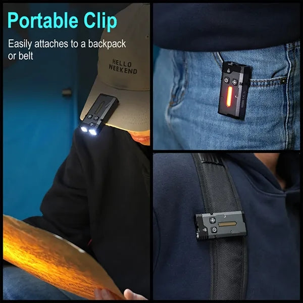 Mini USB Keychain Flashlight - High-Lumen Dual-Mode RGB