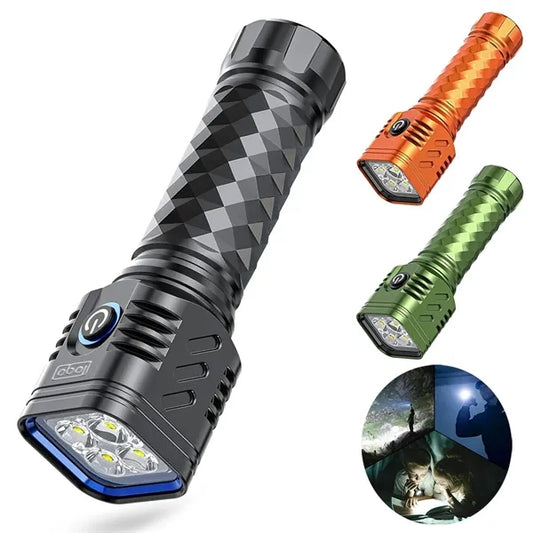 USB Rechargeable Aluminum Flashlight - 3 Modes & Safe