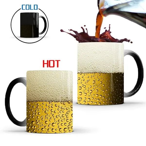 11oz Color-Changing Ceramic Mug - Thermosensitive Design