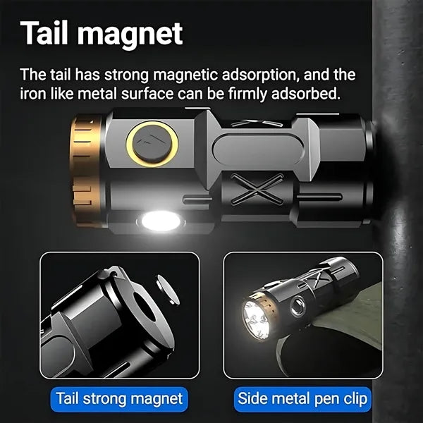 Outdoor Rechargeable Flashlight - Long-Range & Waterproof