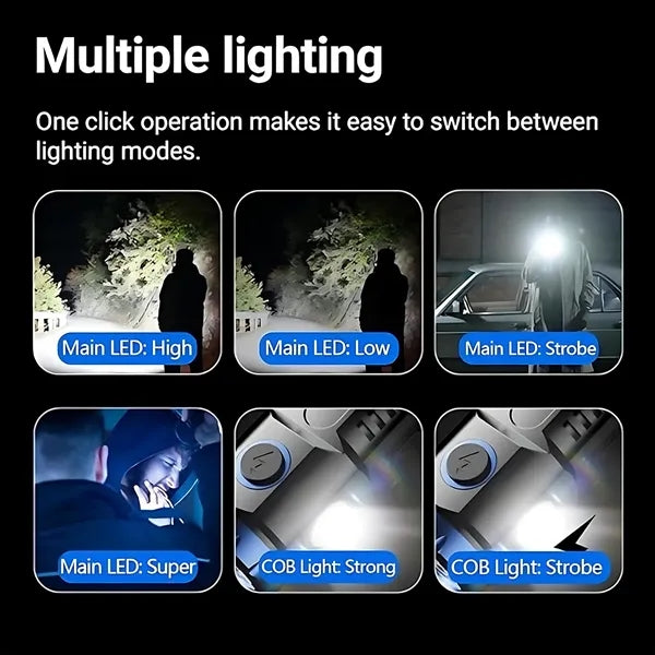 Outdoor Rechargeable Flashlight - Long-Range & Waterproof