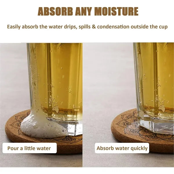 Round Cork Trivet Holder