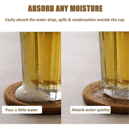 Round Cork Trivet Holder