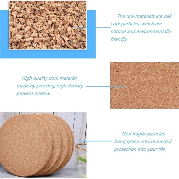 Round Cork Trivet Holder