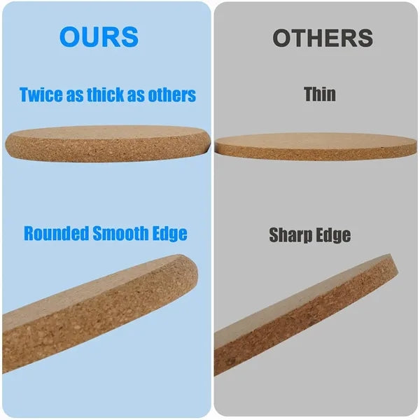 Round Cork Trivet Holder