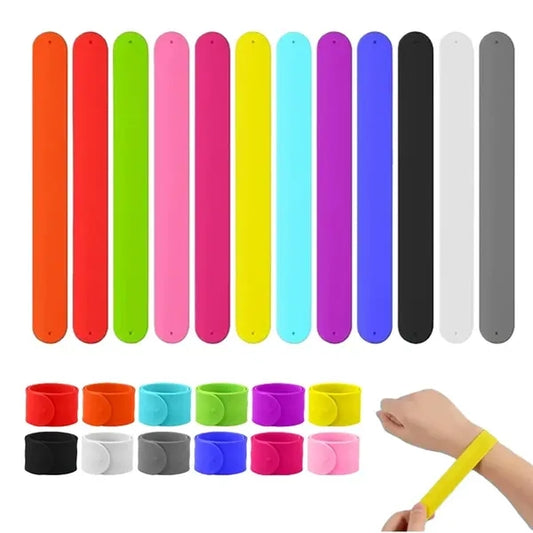 Silicone Rubbber Slap Bracelets wristbands