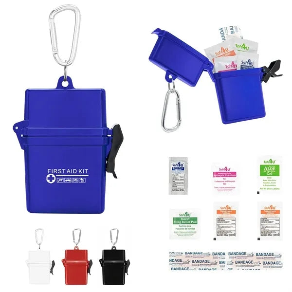 8-PIECE WATERPROOF FIRST AID KIT