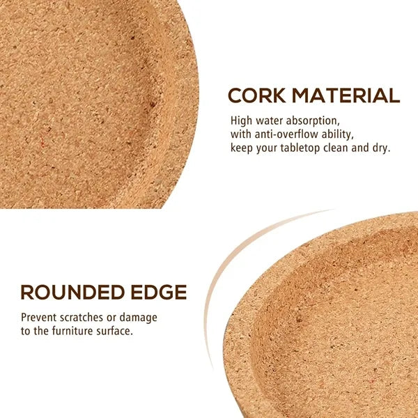 Round Cork Cup Coaster