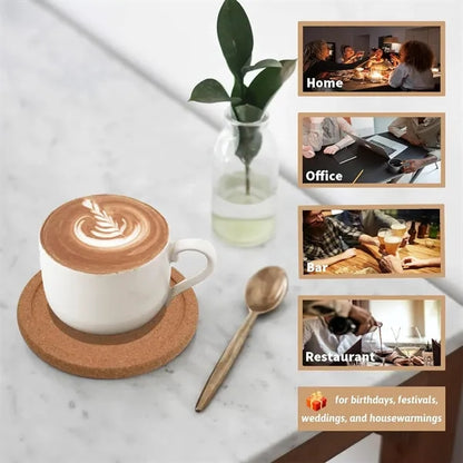 Round Lip Cork Coaster