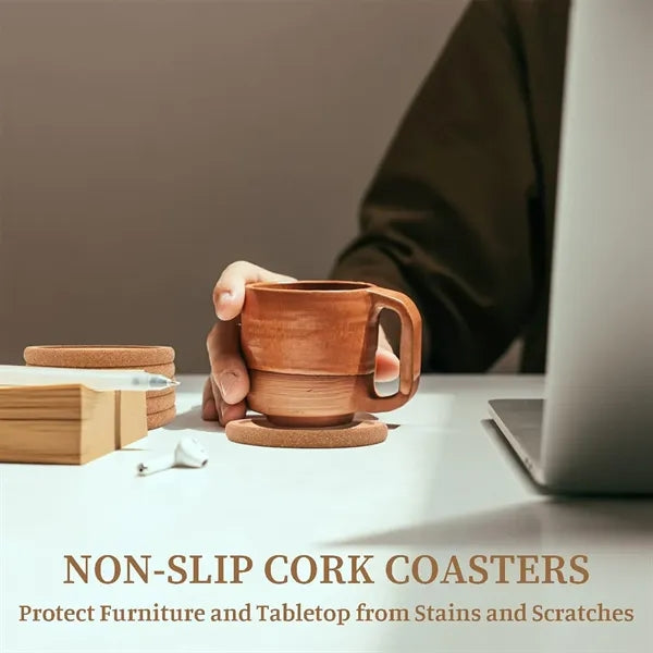 Round Lip Cork Coaster