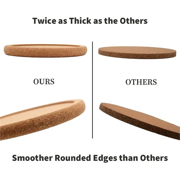 Round Lip Cork Coaster