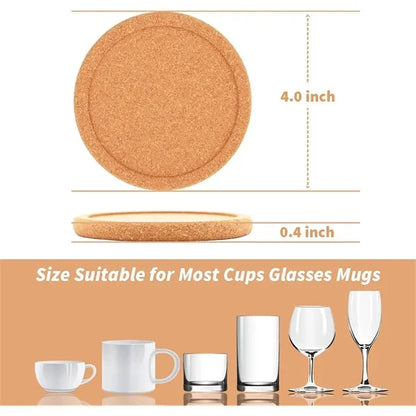 Round Lip Cork Coaster