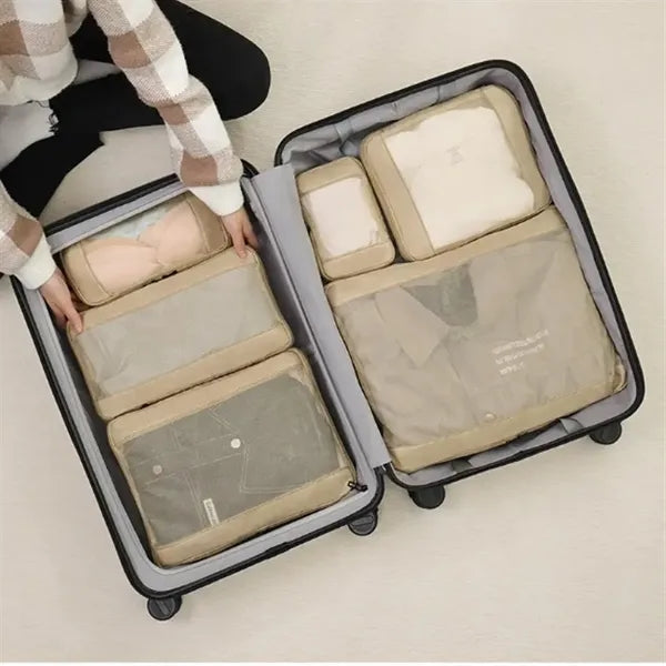 6 PCS Expandable Travel Mesh Bag