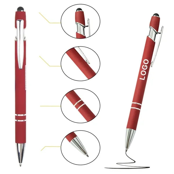 Retractable Ballpoint Pen with Stylus Tip