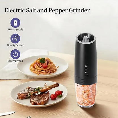 Mini smart gravity-sensing electric salt and pepper grinder
