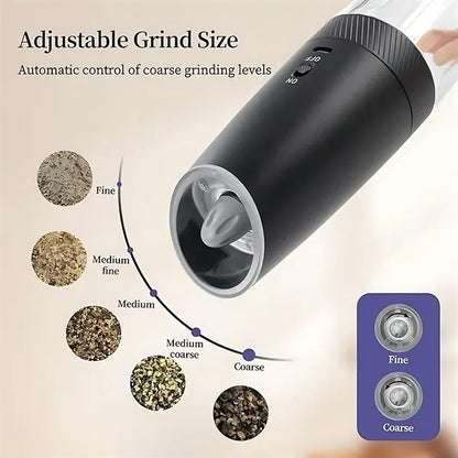 Mini smart gravity-sensing electric salt and pepper grinder