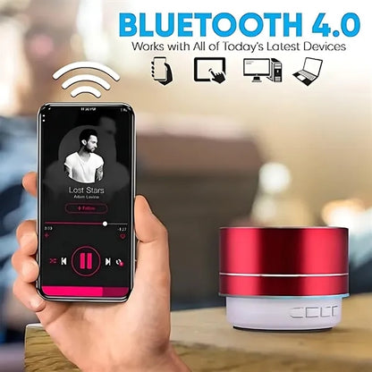 Metal Wireless Bluetooth Speaker - Compact & Deep Bass