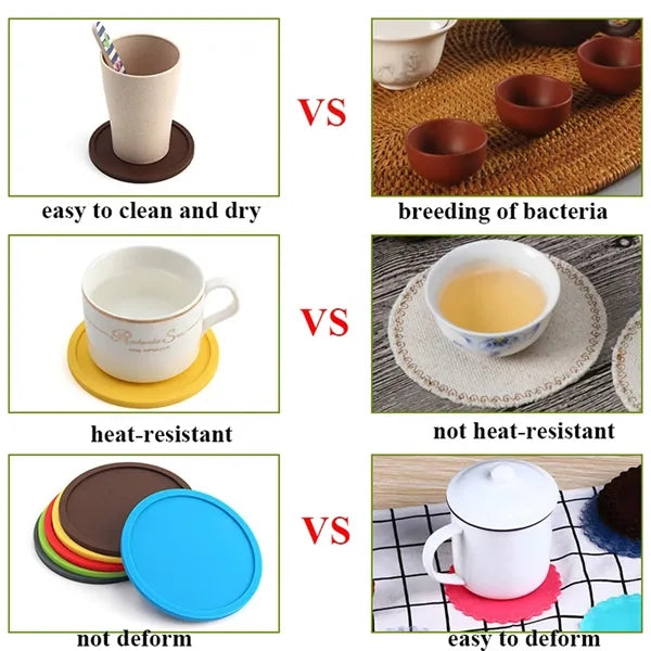 Rubber&Silicone Heat Insulation Coasters