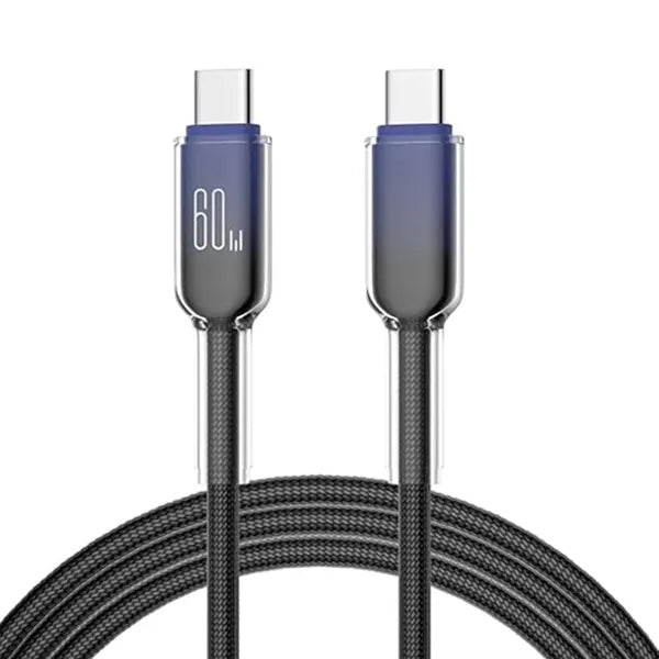 60W Fast Charging USB Type-C Cable - Ice Crystal Design