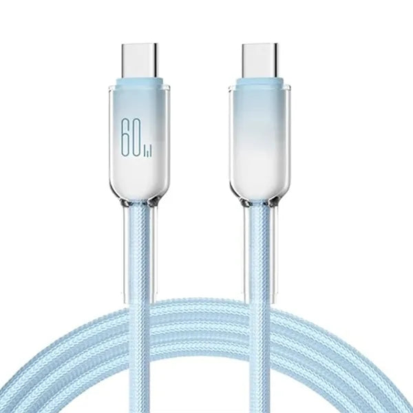 60W Fast Charging USB Type-C Cable - Ice Crystal Design