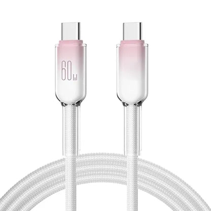 60W Fast Charging USB Type-C Cable - Ice Crystal Design