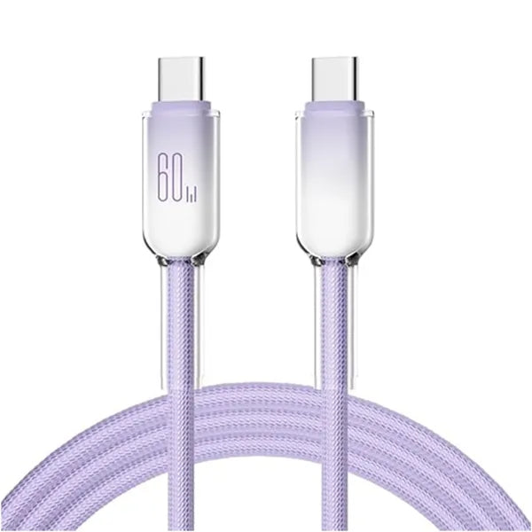 60W Fast Charging USB Type-C Cable - Ice Crystal Design