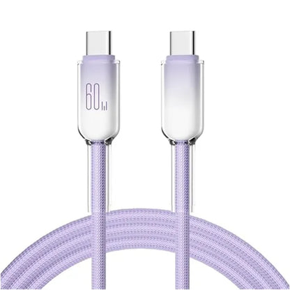 60W Fast Charging USB Type-C Cable - Ice Crystal Design