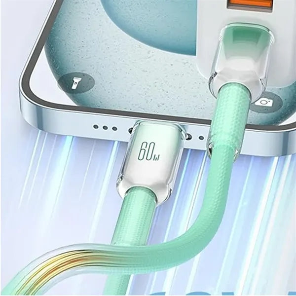 60W Fast Charging USB Type-C Cable - Ice Crystal Design