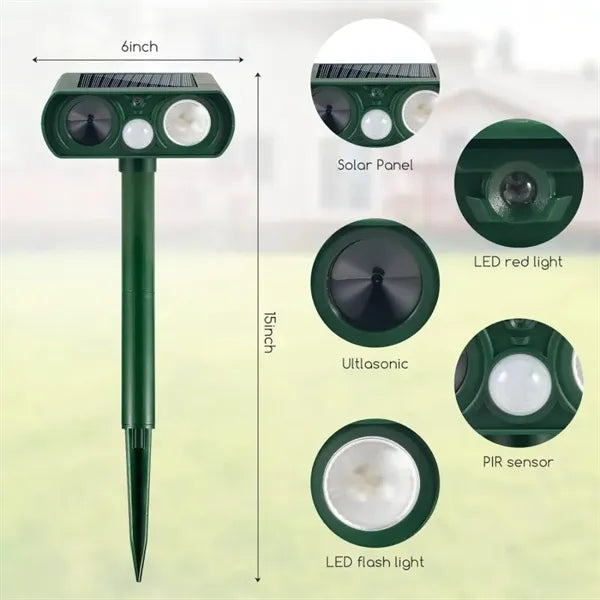 Solar Ultrasonic Animal Repeller