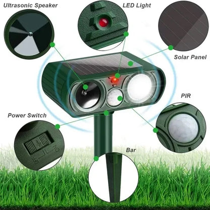 Solar Ultrasonic Animal Repeller
