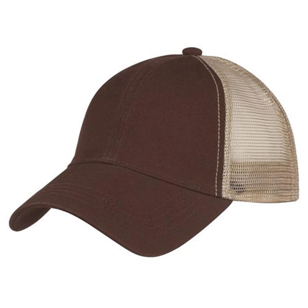 Washed Cotton Mesh Back Trucker Cap