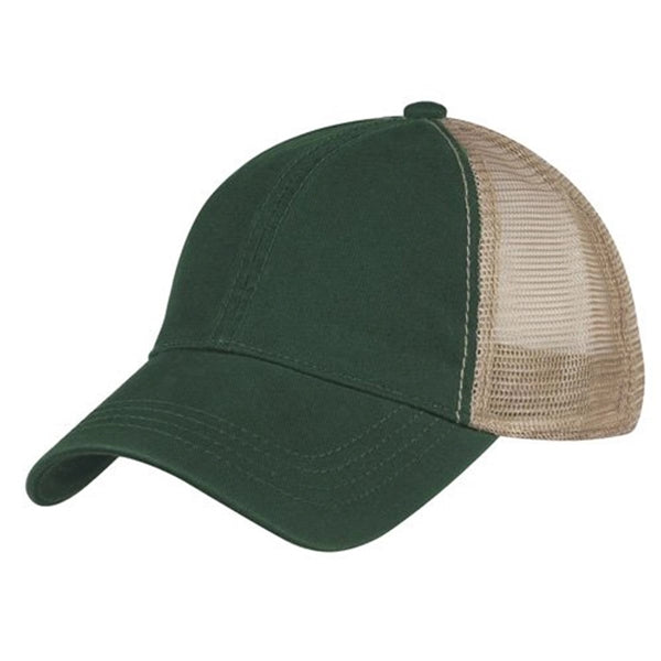 Washed Cotton Mesh Back Trucker Cap