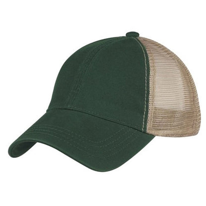 Washed Cotton Mesh Back Trucker Cap