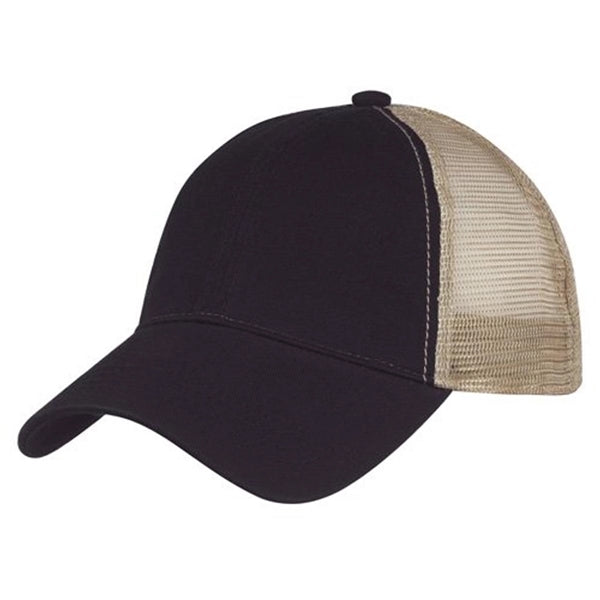 Washed Cotton Mesh Back Trucker Cap