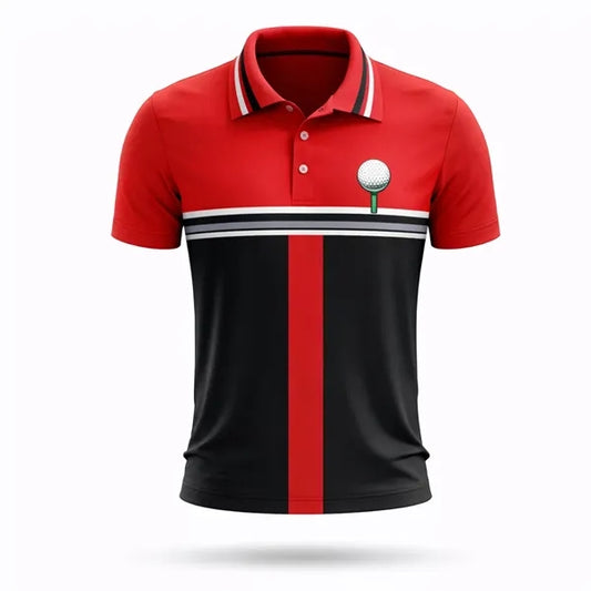 Sublimated 160G Jacquard Short Sleeve Polo Shirt